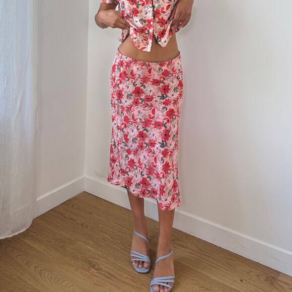 Vintage 100% Silk Floral Co-Ord Set by Marella (S) - Picture 2 of 12